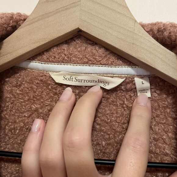 Soft Surroundings Campera Mauve Oversized Shirt Jacket Shacket Womens Large - Picture 5 of 9